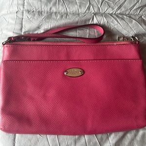 Coach pink clutch purse
